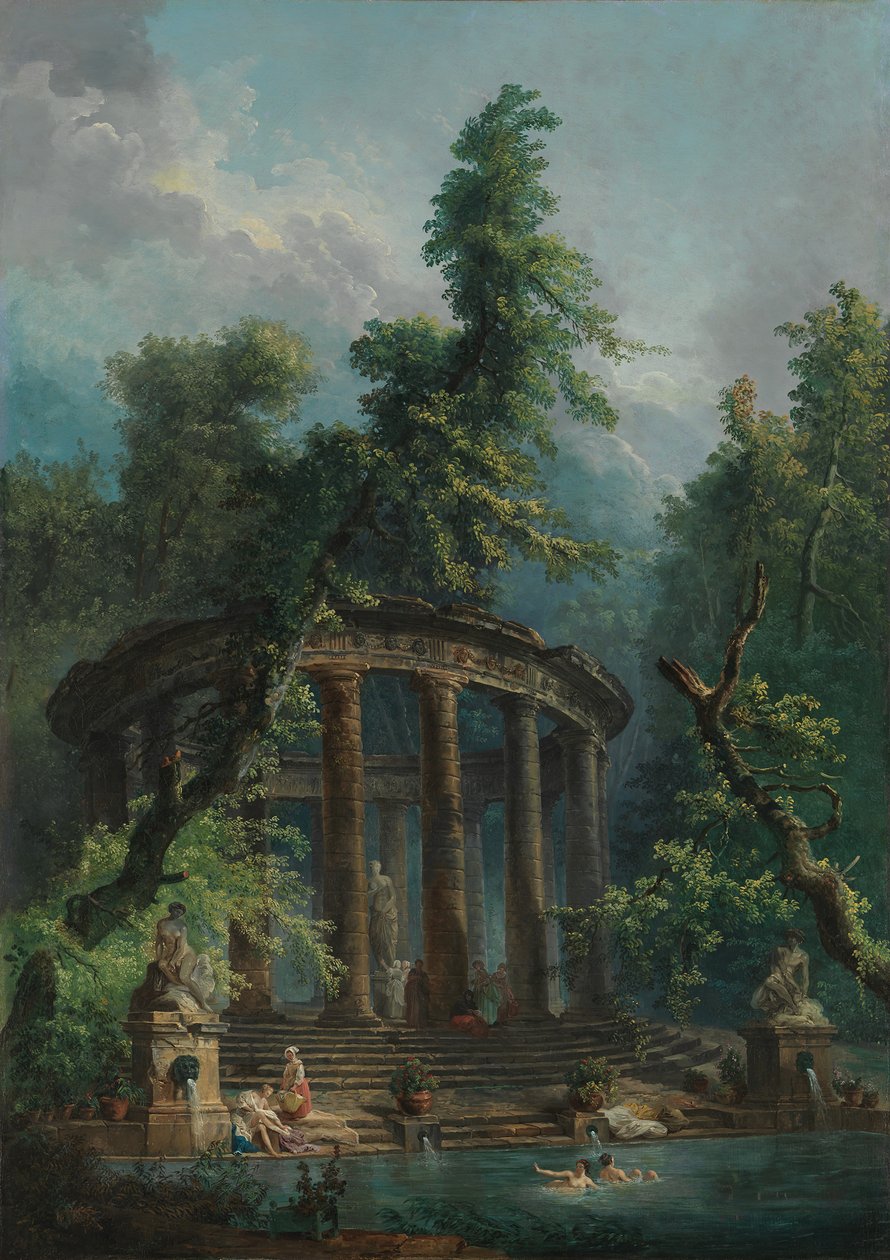Badpoolen. av Hubert Robert