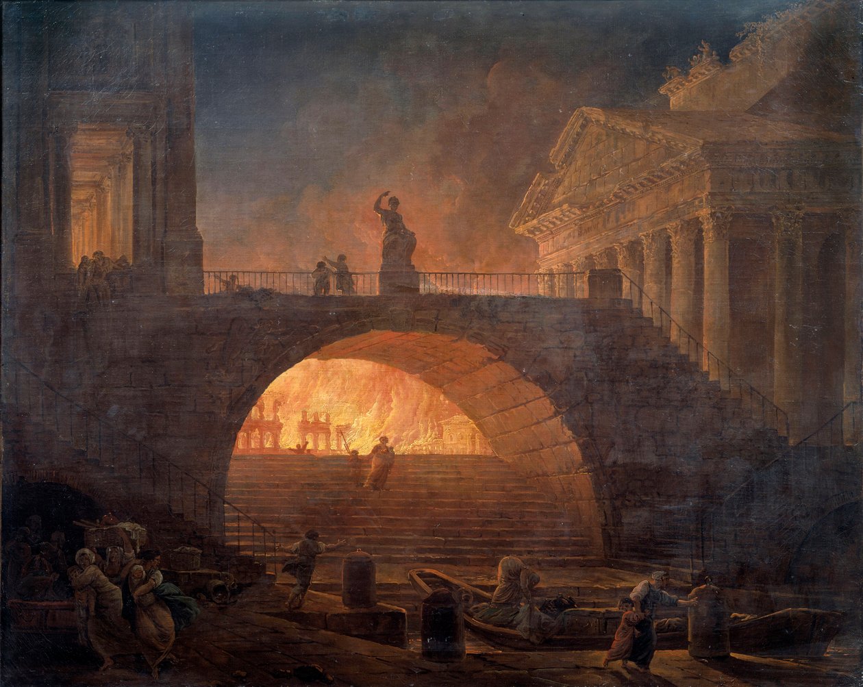 Roms eld av Hubert Robert