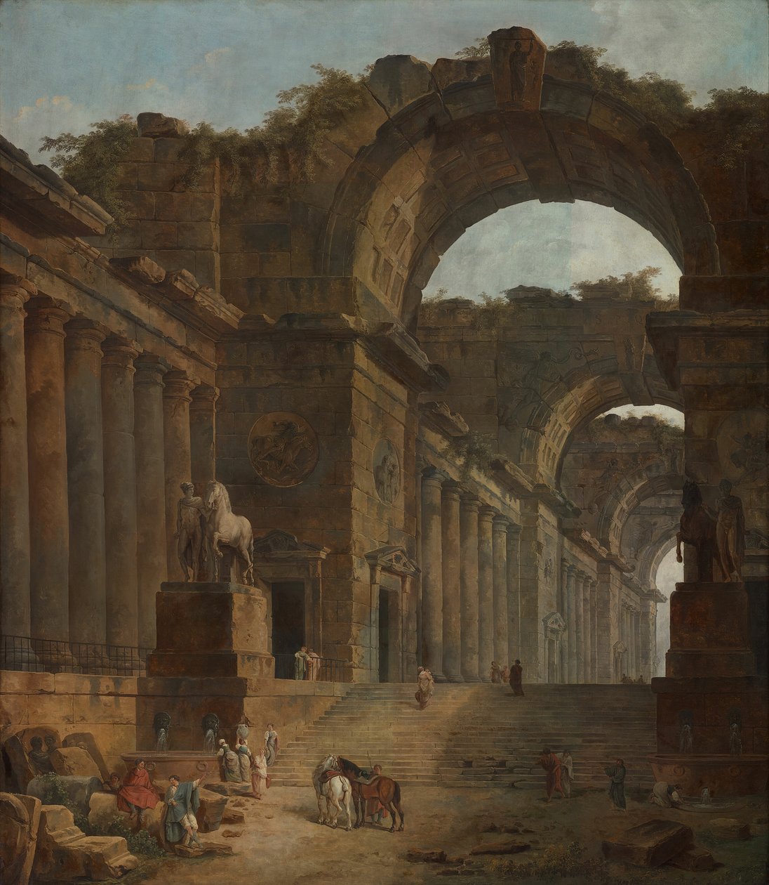 Fontänerna, 178788. av Hubert Robert
