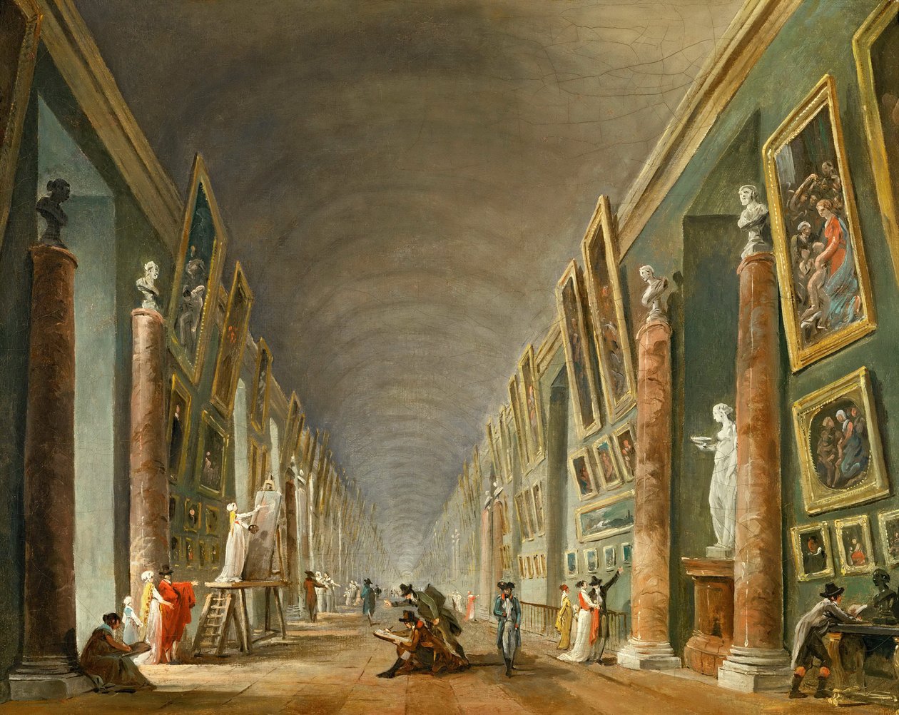 Stora galleriet i Louvren av Hubert Robert