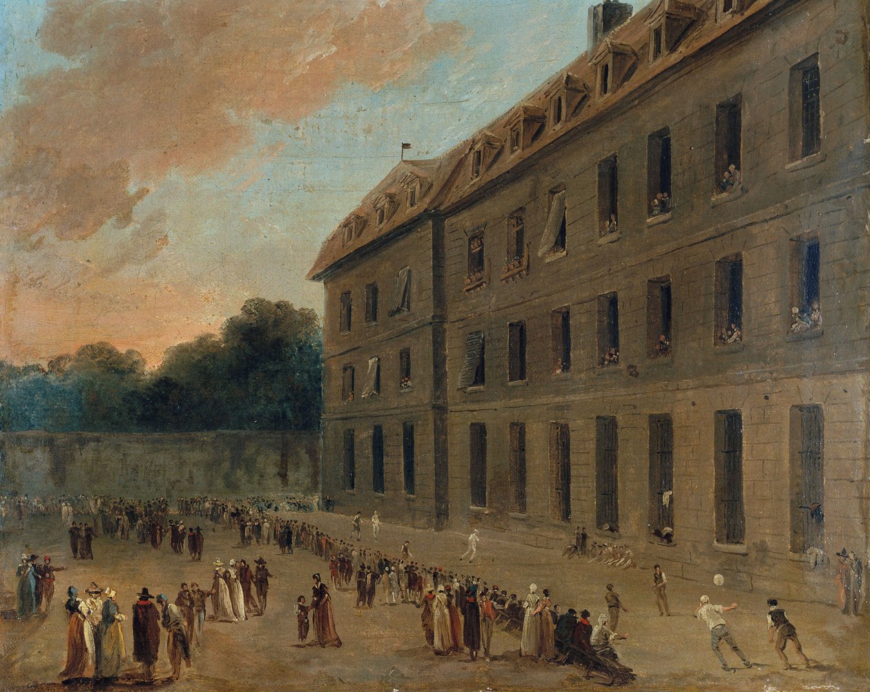 Fångarna i Saint-Lazare, ca 1794. av Hubert Robert
