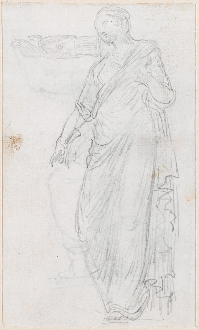 Kvinna i Toga [verso] av Hubert Robert