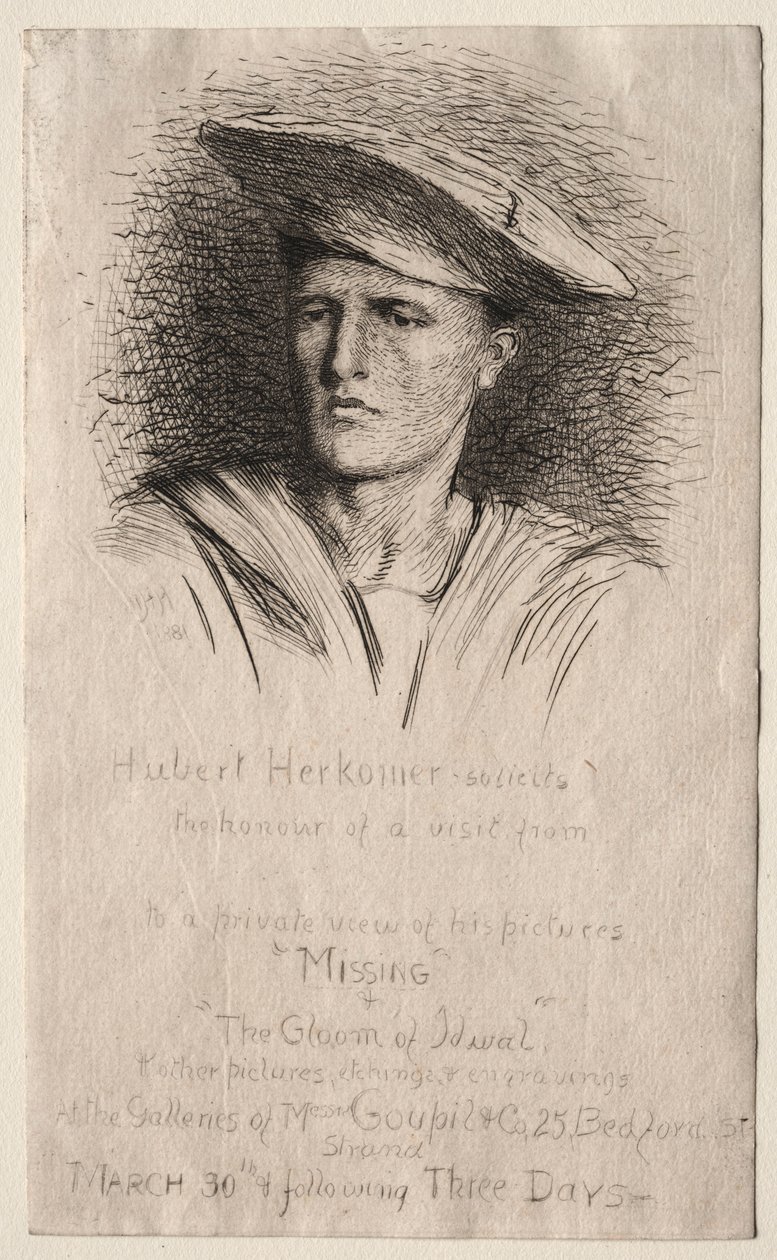 Chef för en ung man, 1881. av Hubert von Herkomer
