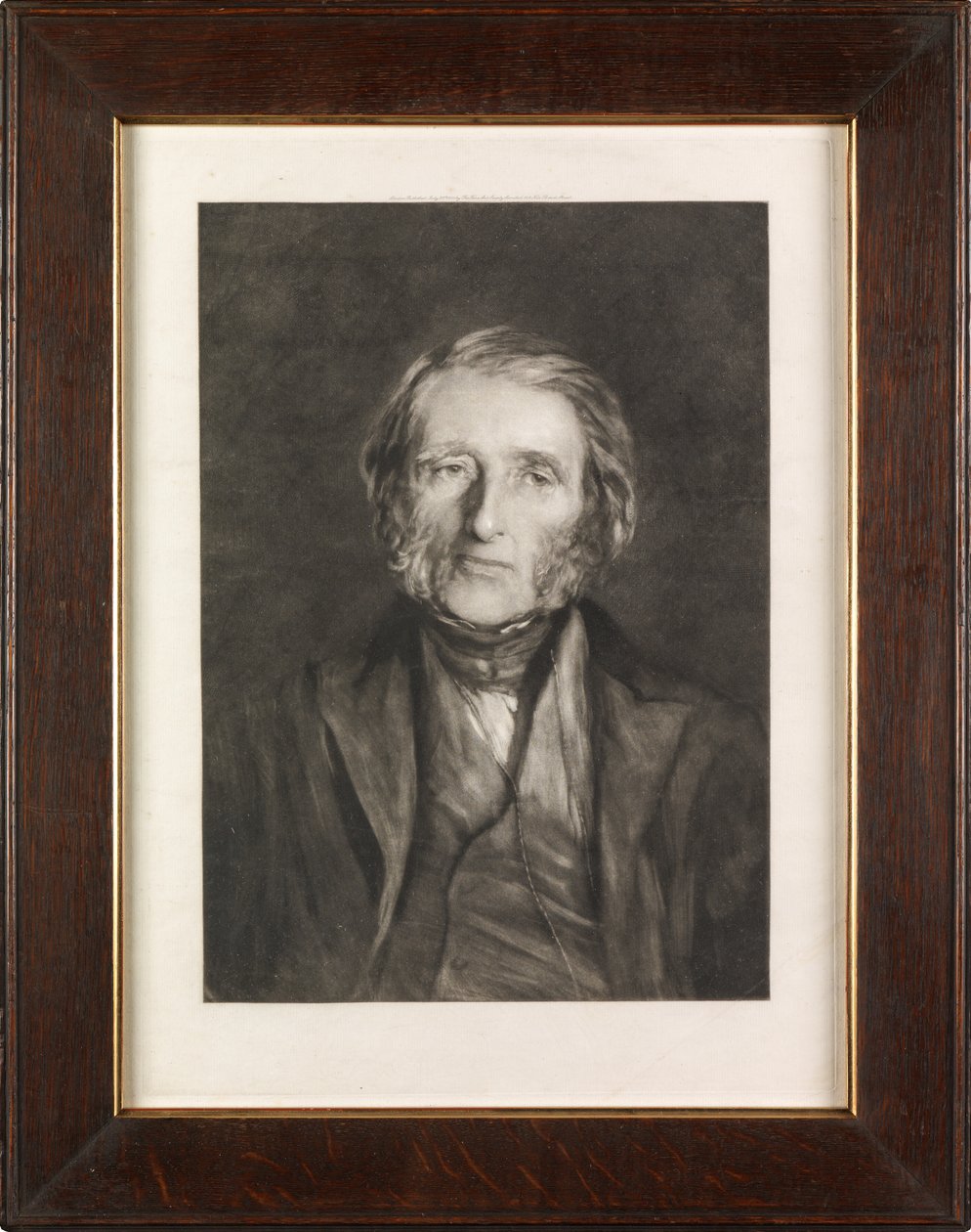 Porträtt av Ruskin (mezzotint) av Hubert von Herkomer
