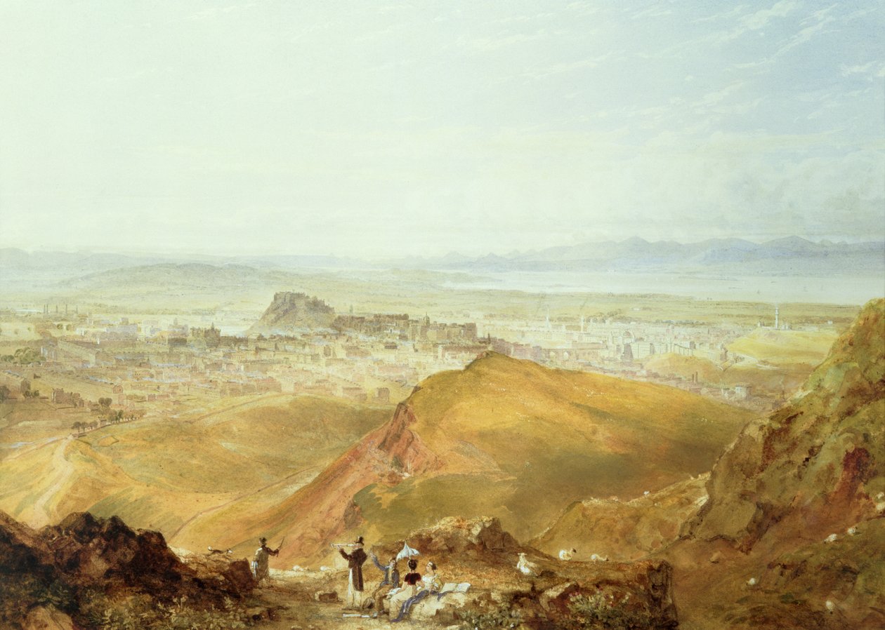 Utsikt över Edinburgh från Arthur