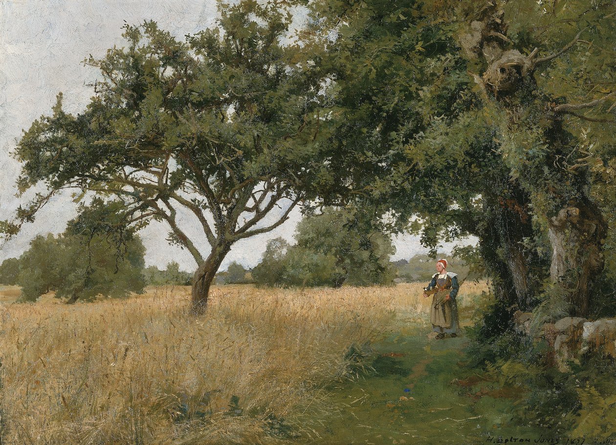 Bretagne landskap, 1877. av Hugh Bolton Jones