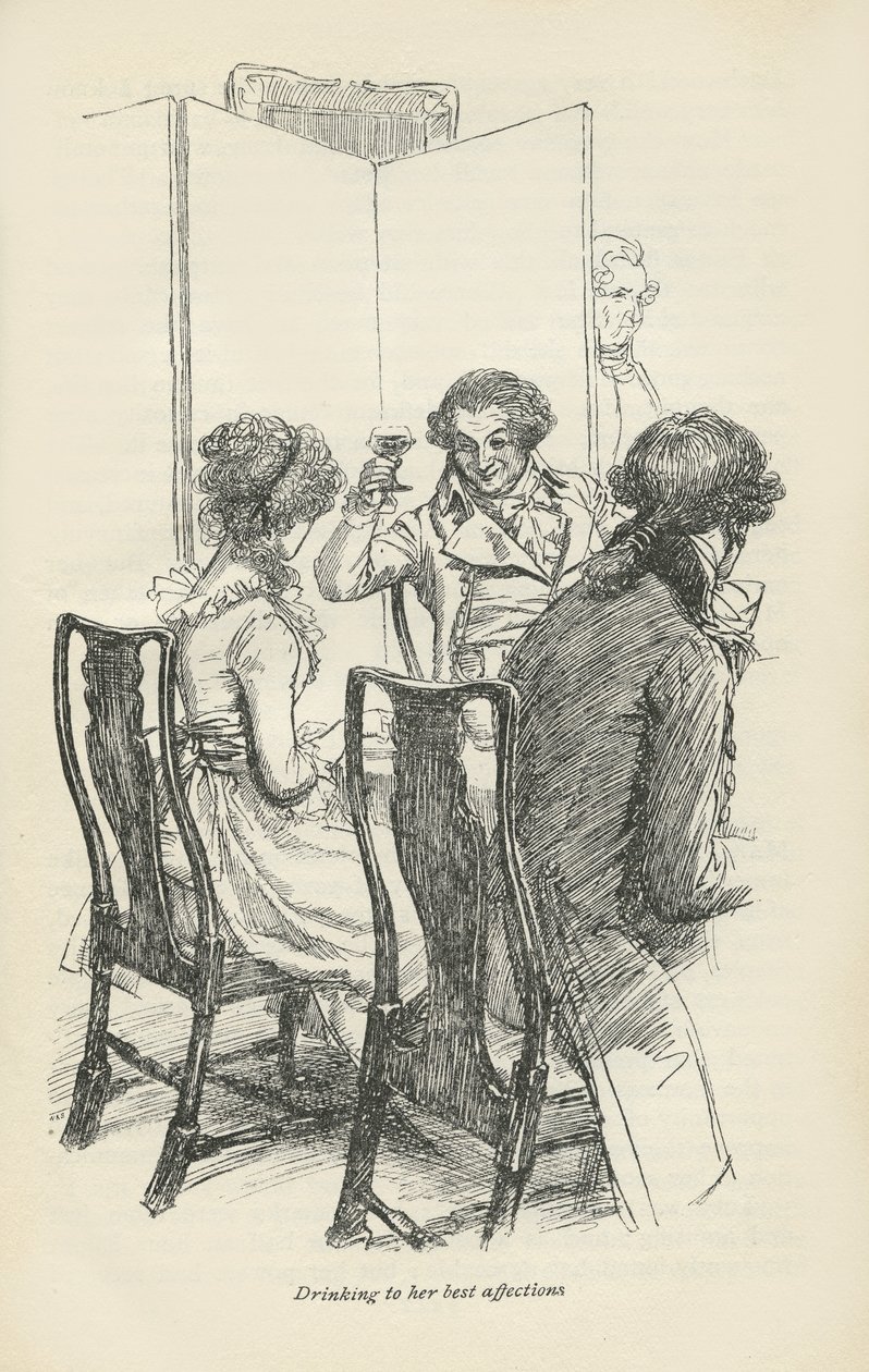 Dricker till hennes bästa tillgivenhet, 1896 av Hugh Thomson