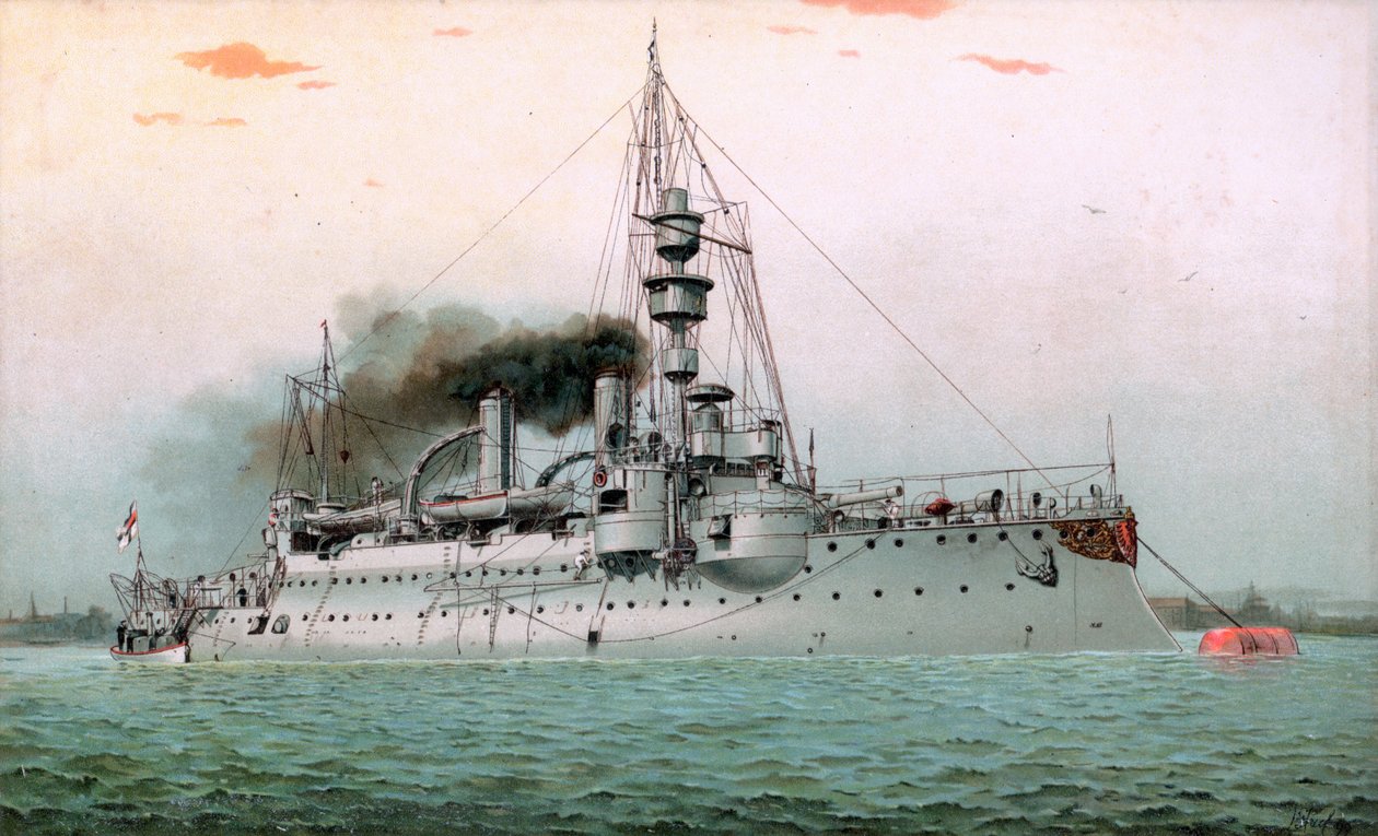 S.M. Küstenpanzerschiff Ägir av Hugo Graf