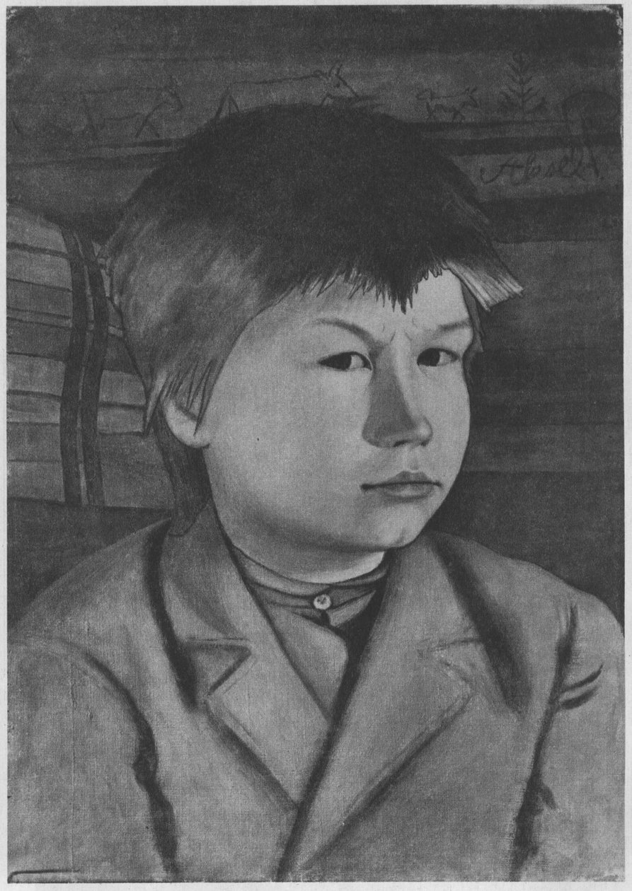  Knabe Akseli. Beschreibung lt. Quellen av Hugo Simberg