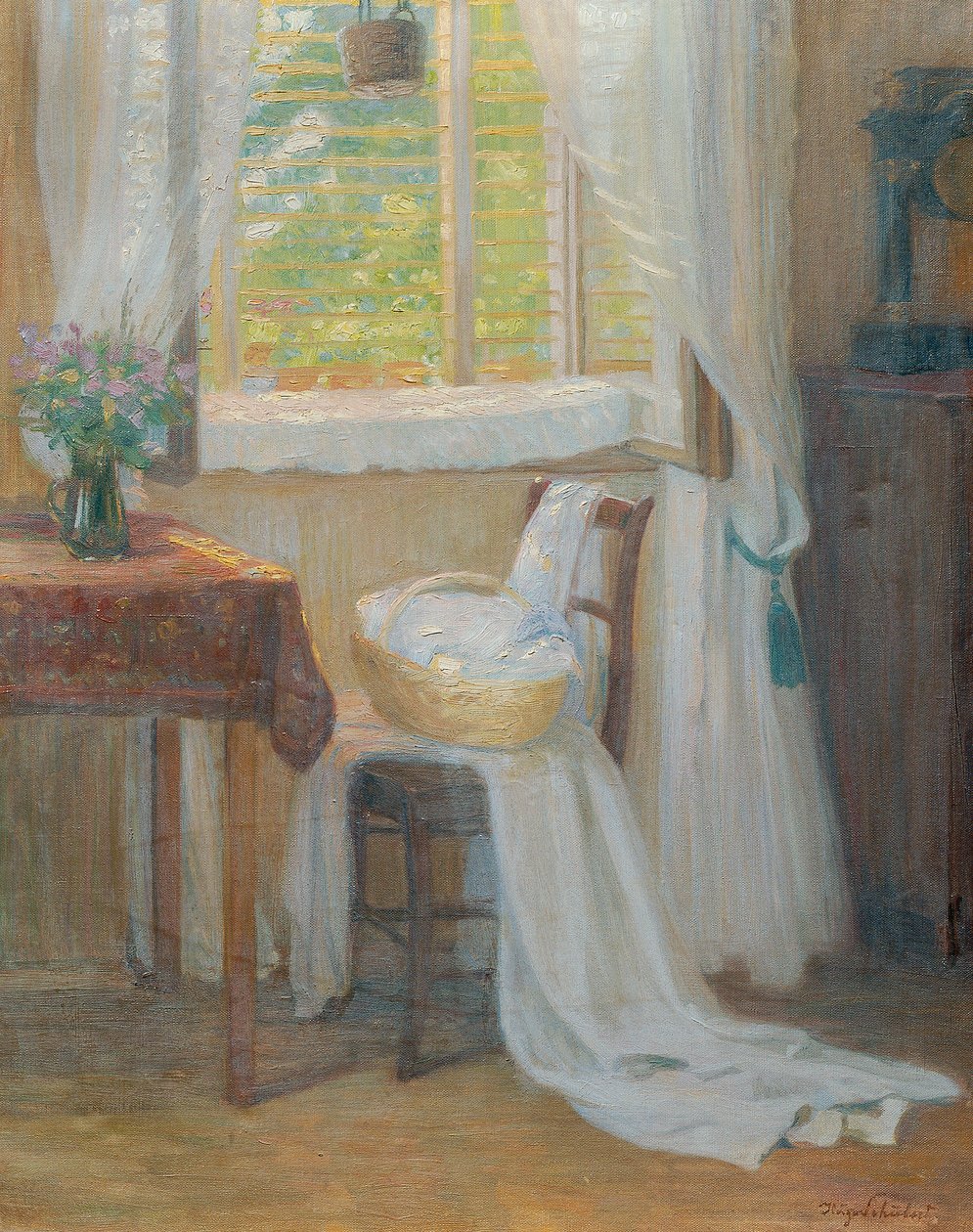 Interiör med fönster av Hugo Schubert