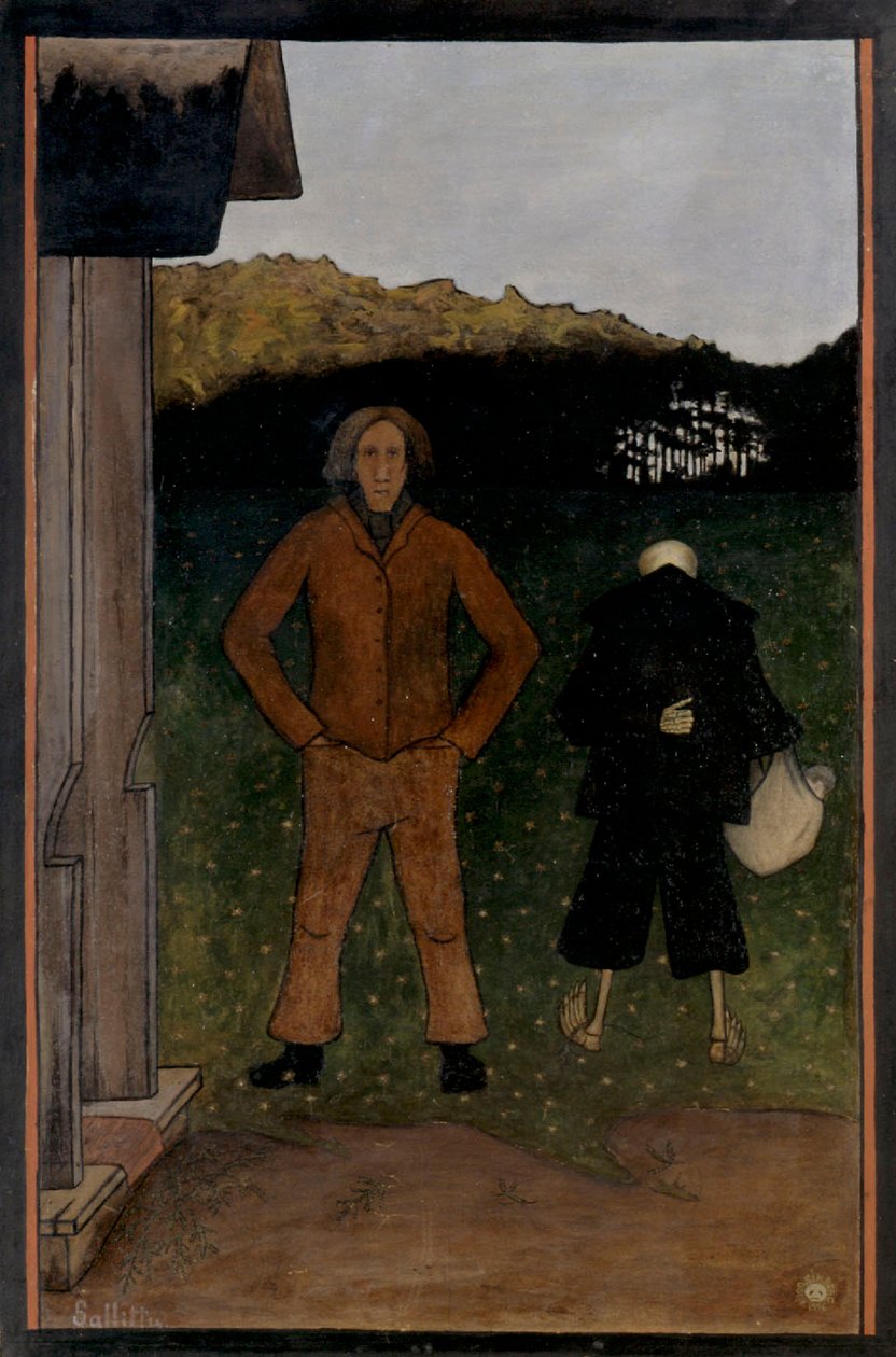 Döden och bonden, 1896. av Hugo Simberg