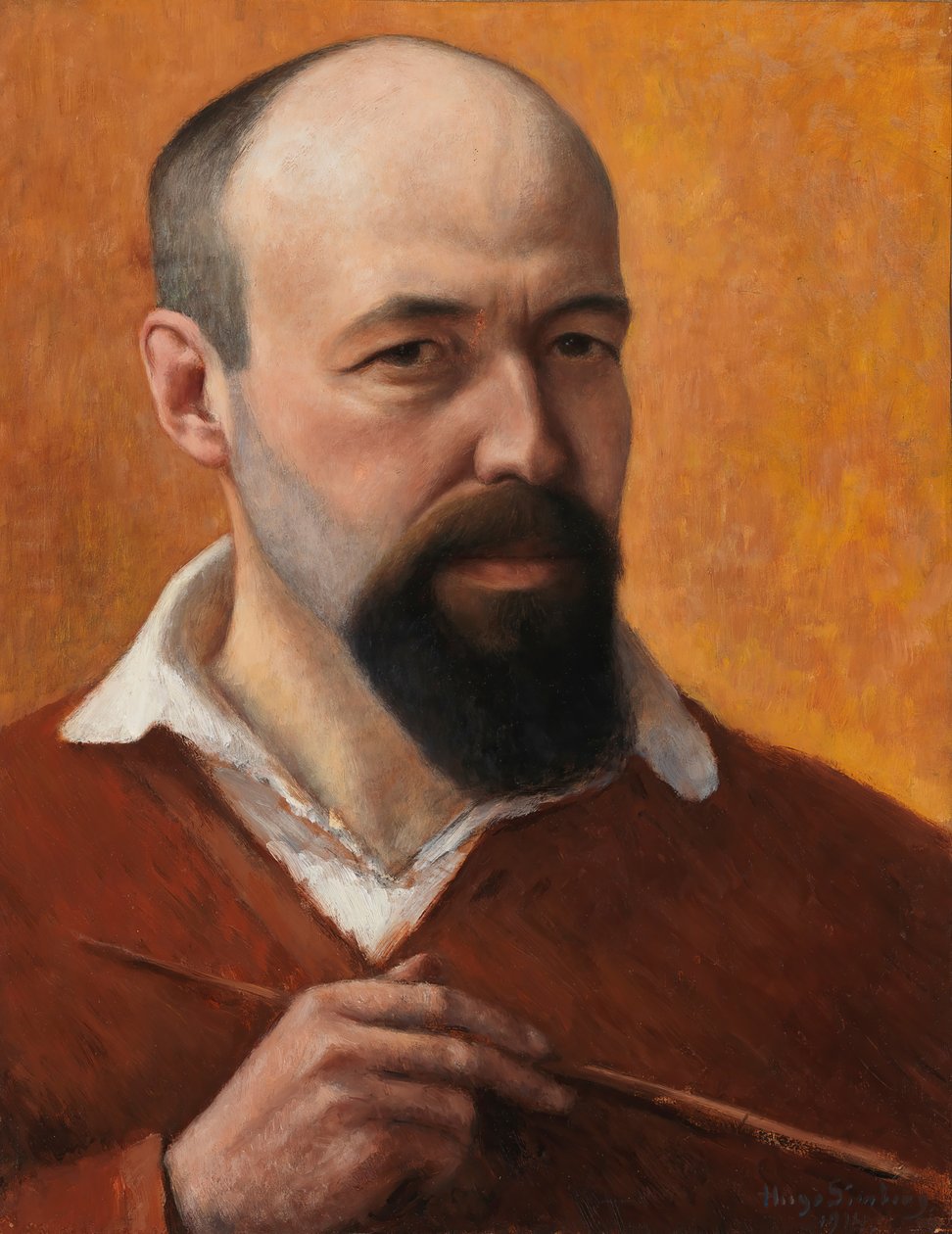 Självporträtt, 1914. av Hugo Simberg