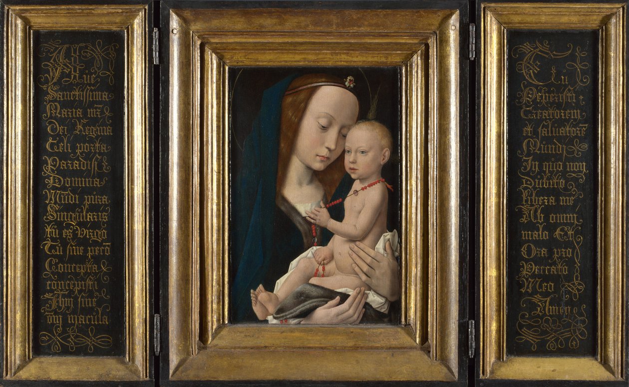 Jungfru och barn, ca 1485 av Hugo van der, Goes