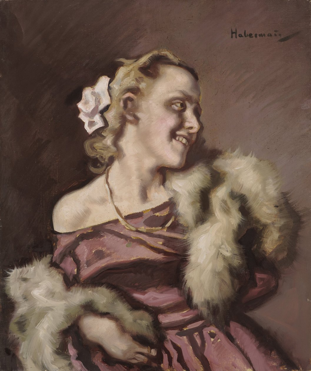 kvinna porträtt av Hugo von Habermann