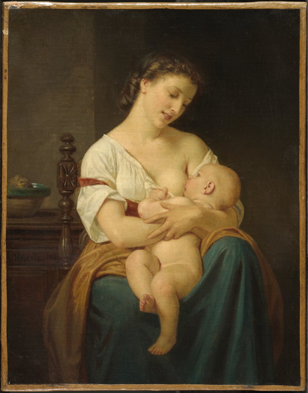 Mor och barn, c.1869 av Hugues Merle