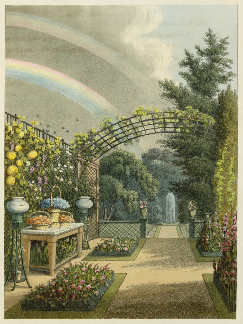 Sunshine after Rain, från "Fragment on theory and Practice of Landscape Gardening", pub. 1816 av Humphry Repton
