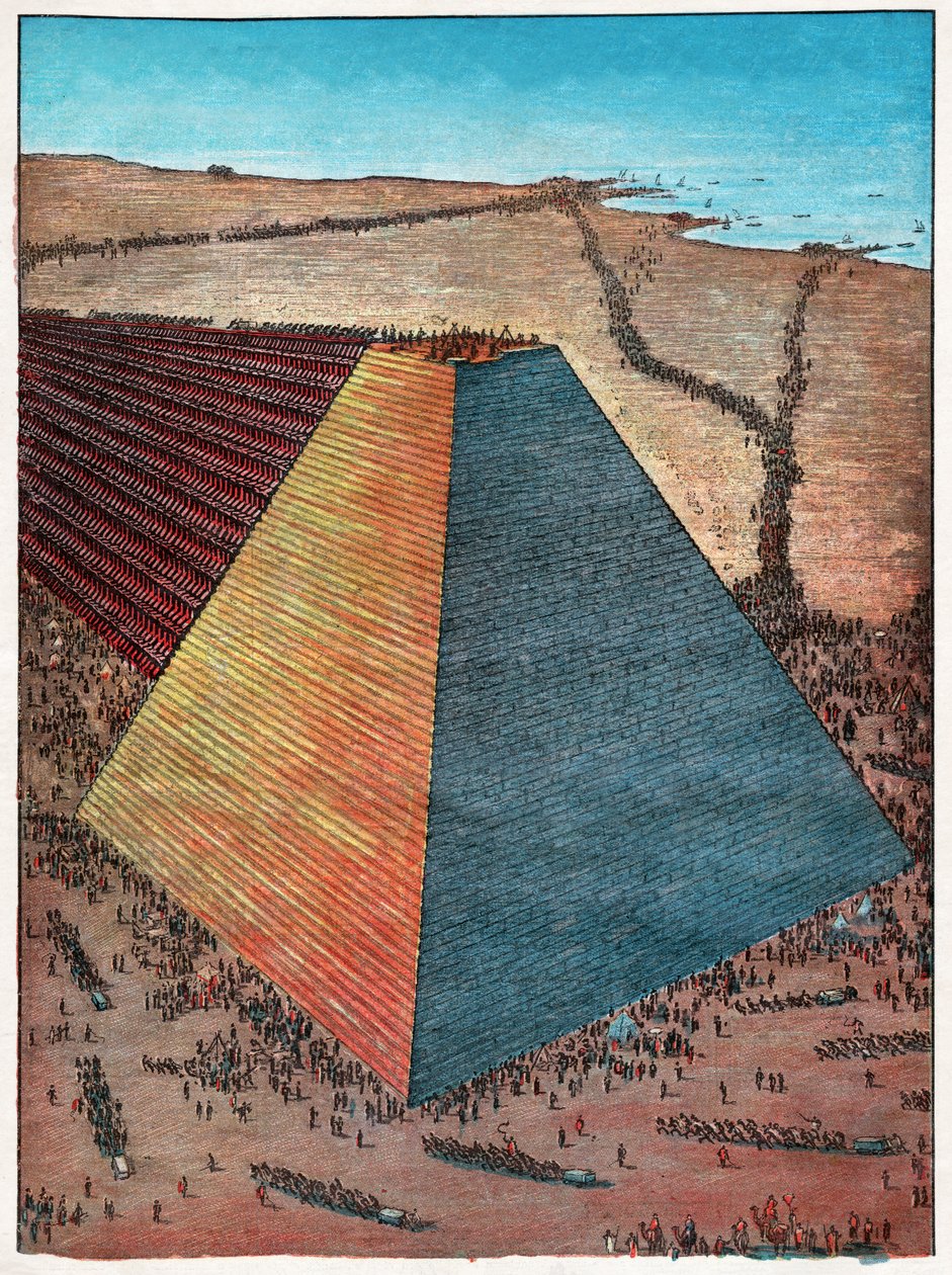 Keops-pyramid. 1927 (gravyr) av Hungarian School