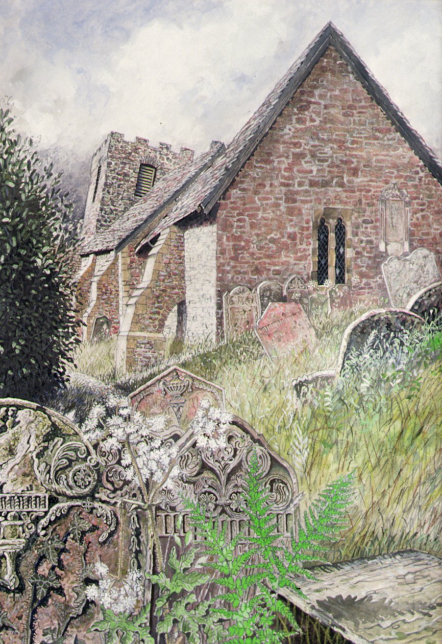 Cwmyoy kyrka, Gwent av Huw S. Parsons