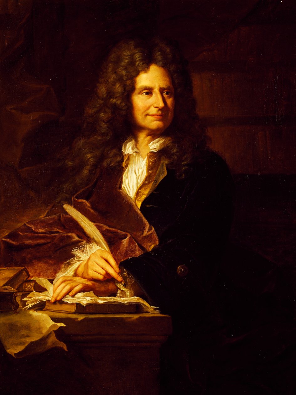 Porträtt av Nicolas Boileau-Despreaux (Paris av Hyacinthe Francois Rigaud