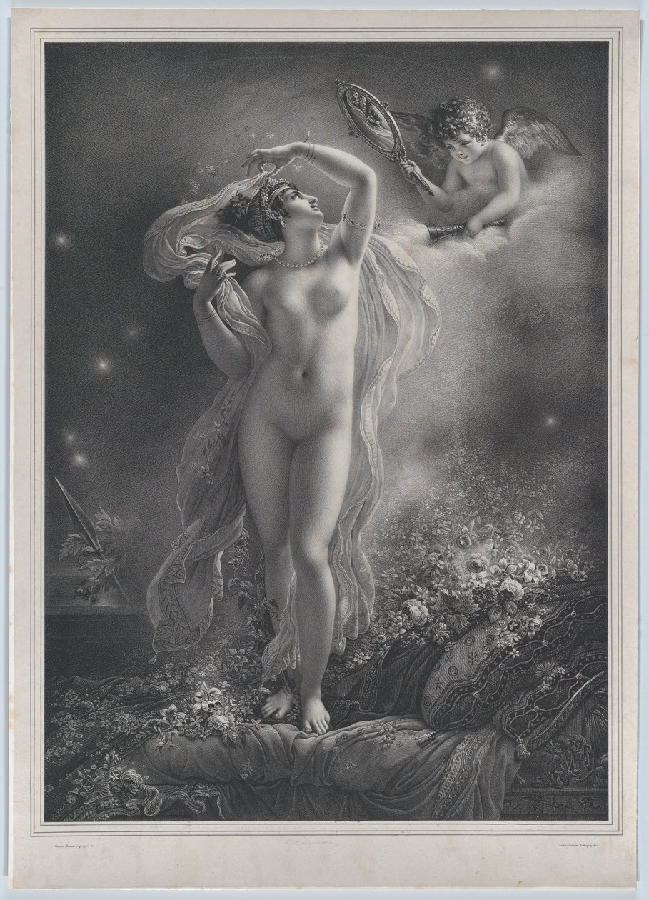Danaë, 1824. av Hyacinthe Louis Victor Jean Baptiste Aubry