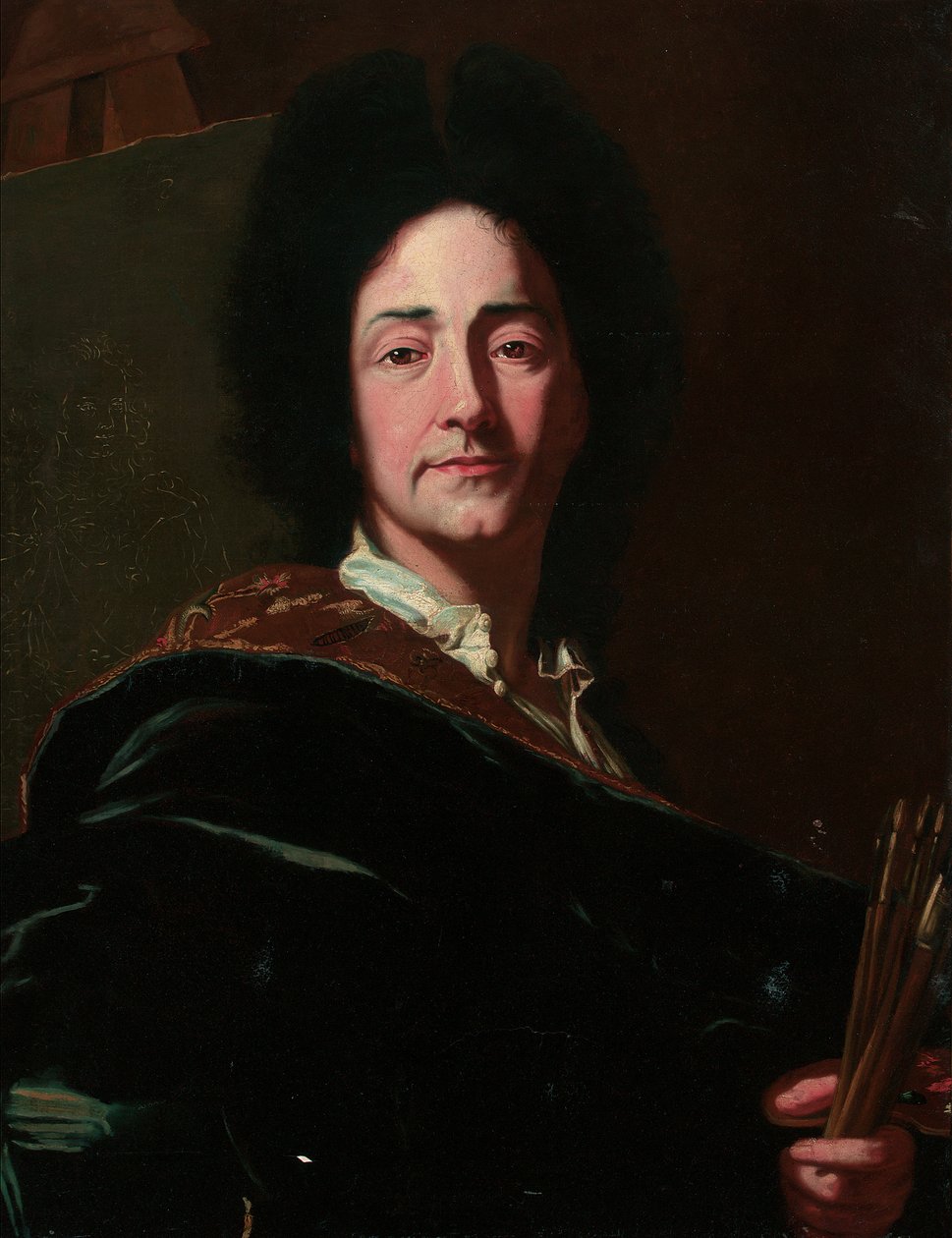 Porträtt av konstnären av Hyacinthe Francois Rigaud