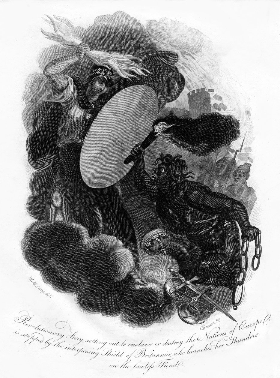 Revolutionary Fury och Britannia, 1814. av I. Brown