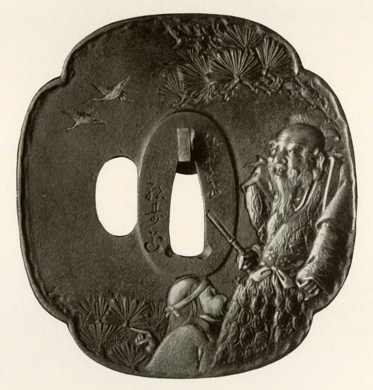 Det gamla paret Takasago, c1800-1820, 1910. av Ichijosai Hirotoshi