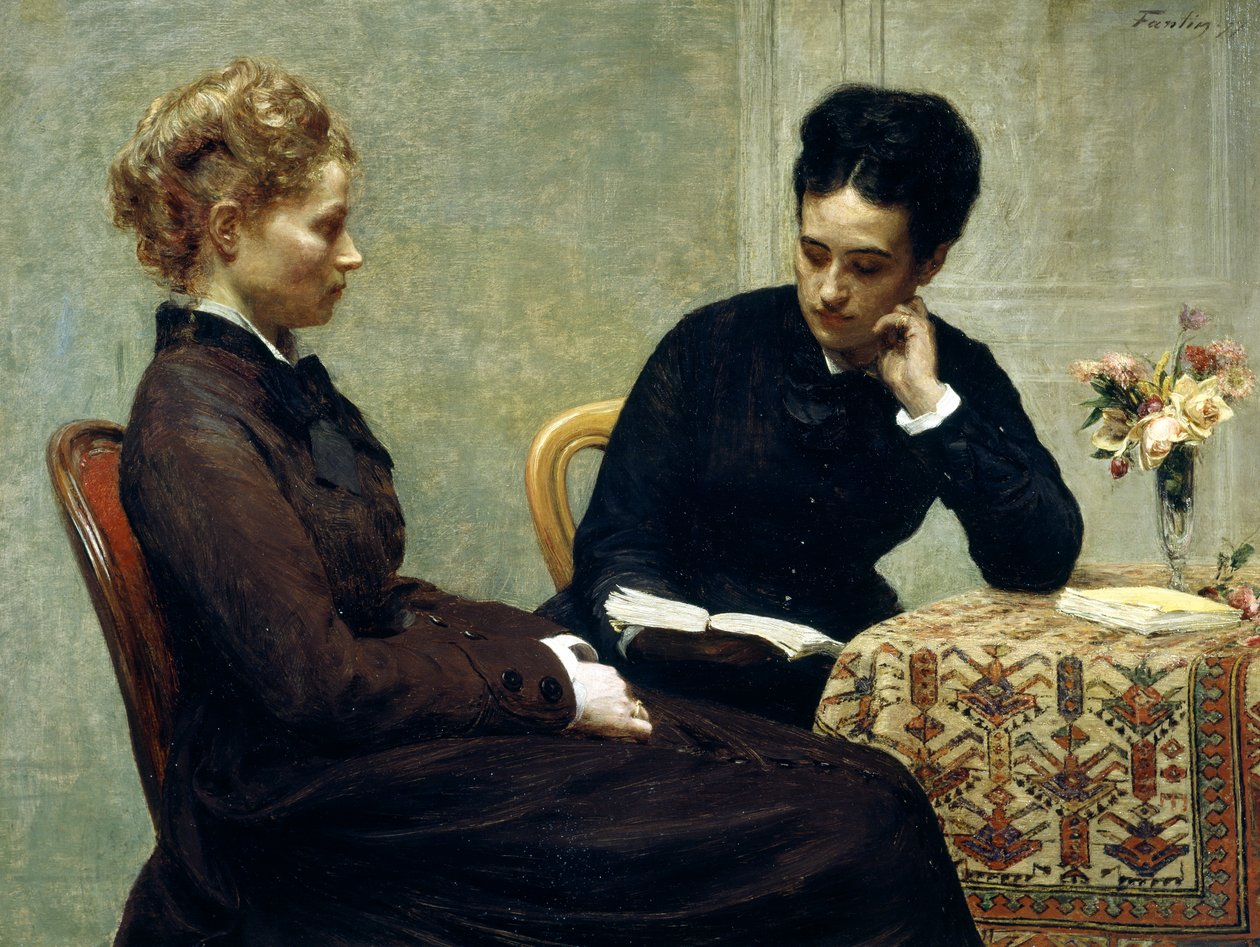 Läsning av Ignace Henri Jean Fantin Latour