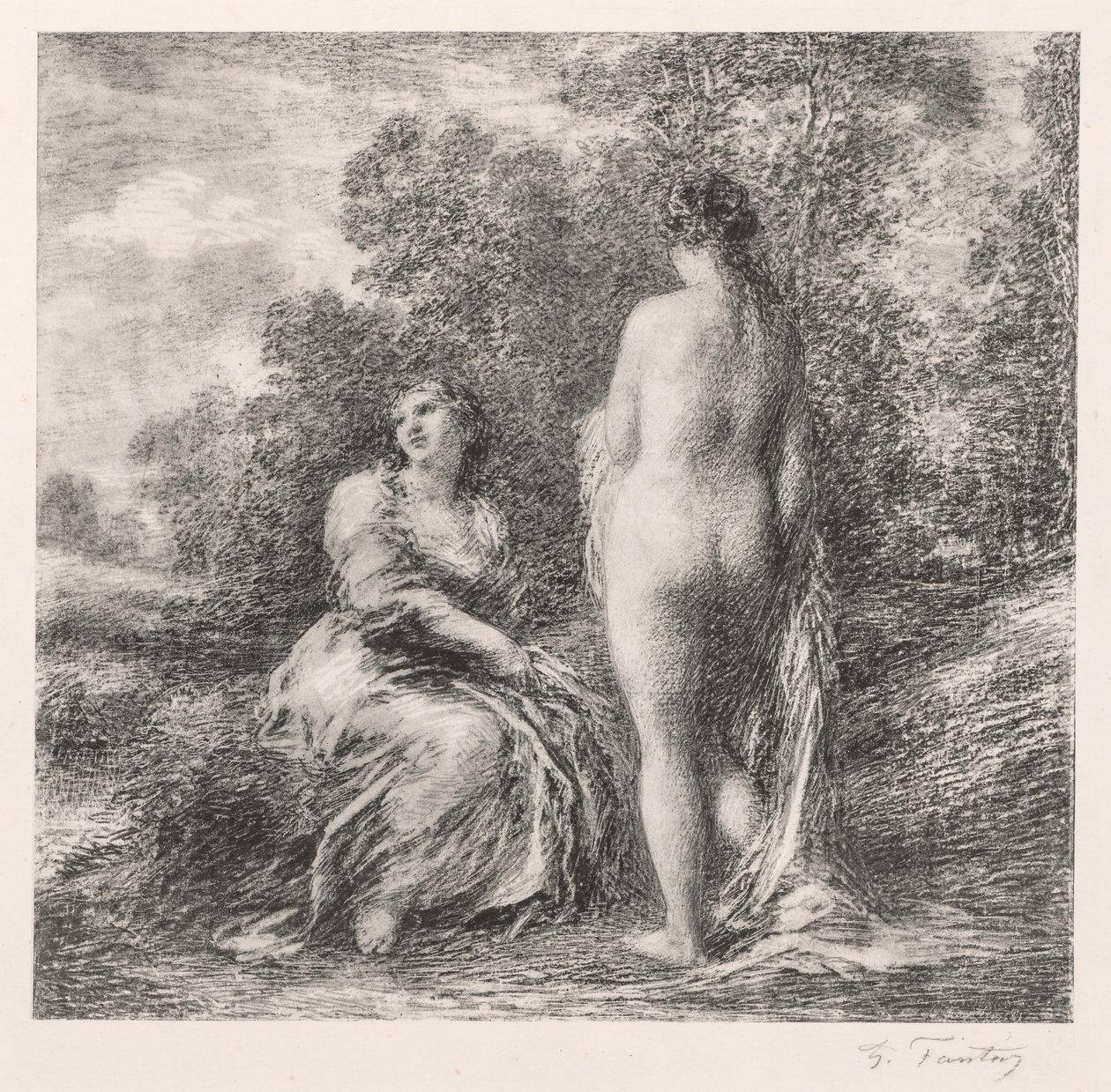 Badgäster, 1881. av Ignace Henri Jean Fantin Latour