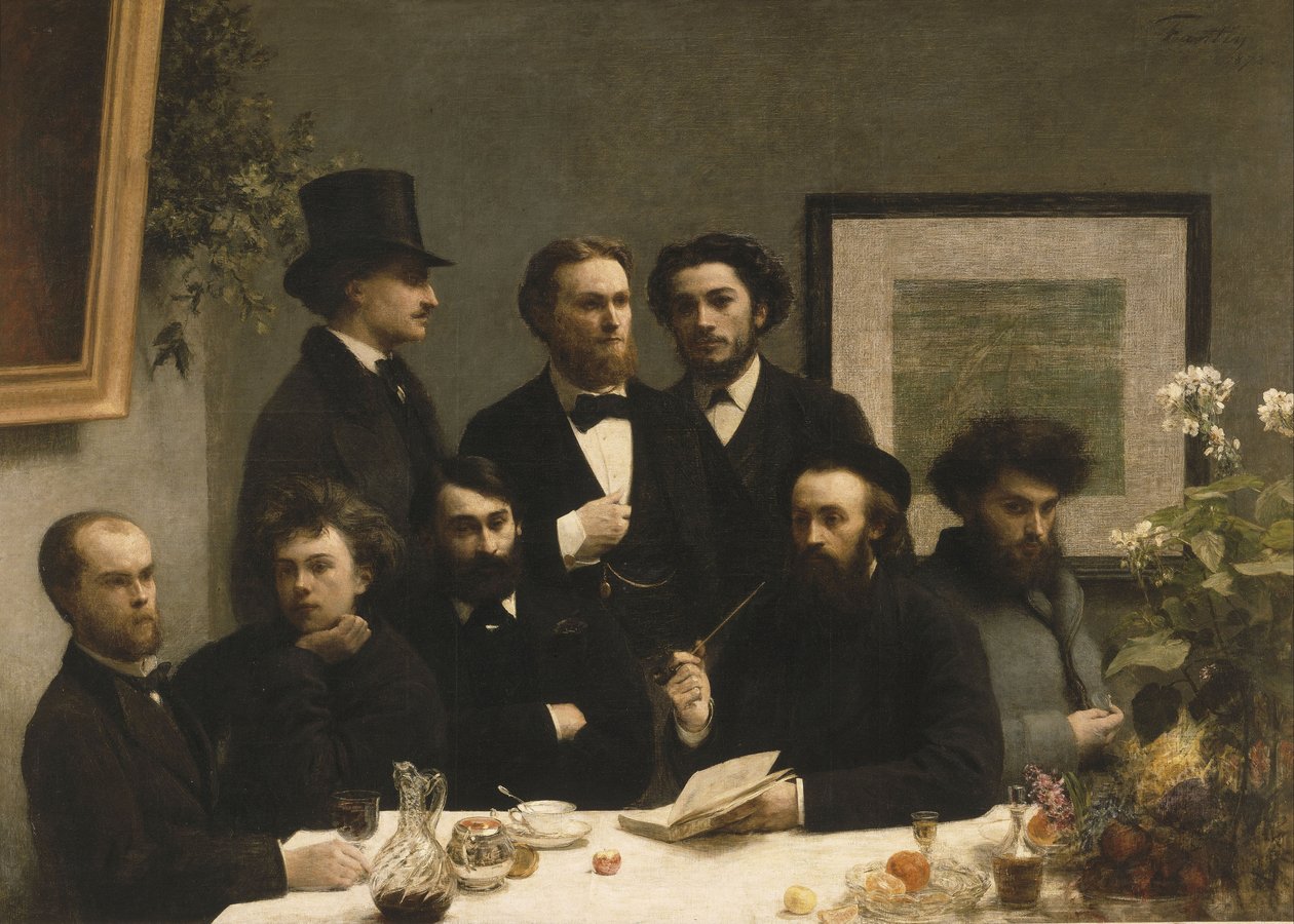 Vid bordet, 1872 av Ignace Henri Jean Fantin Latour