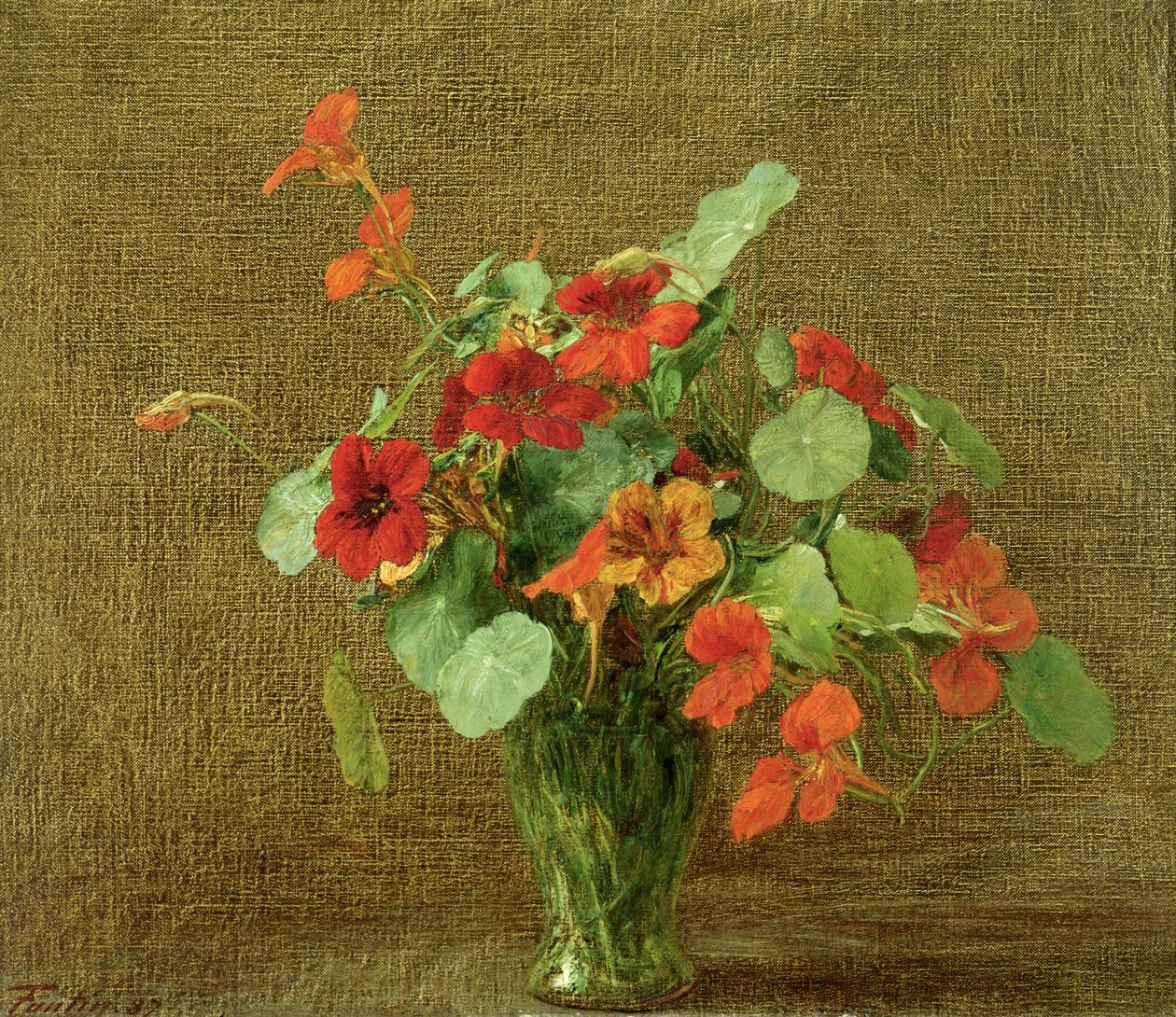 Capucines (Nasturtiums) av Ignace Henri Jean Fantin Latour