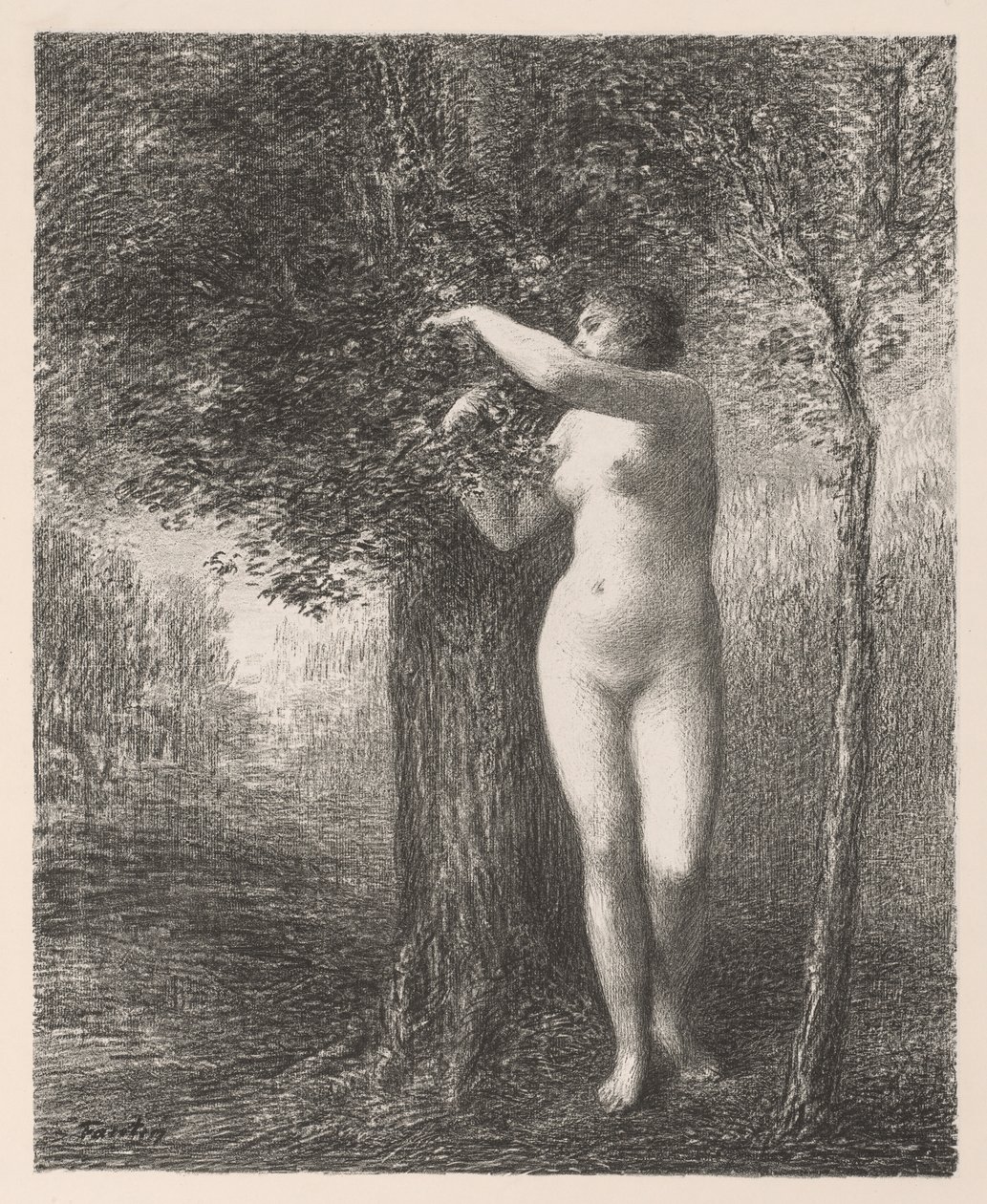 Eva, 1896. av Ignace Henri Jean Fantin Latour