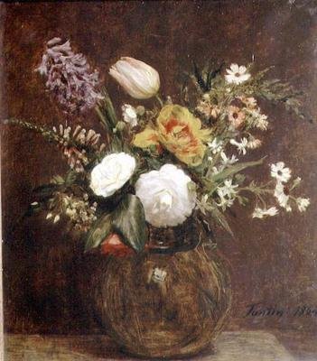 Blommor av Ignace Henri Jean Fantin Latour
