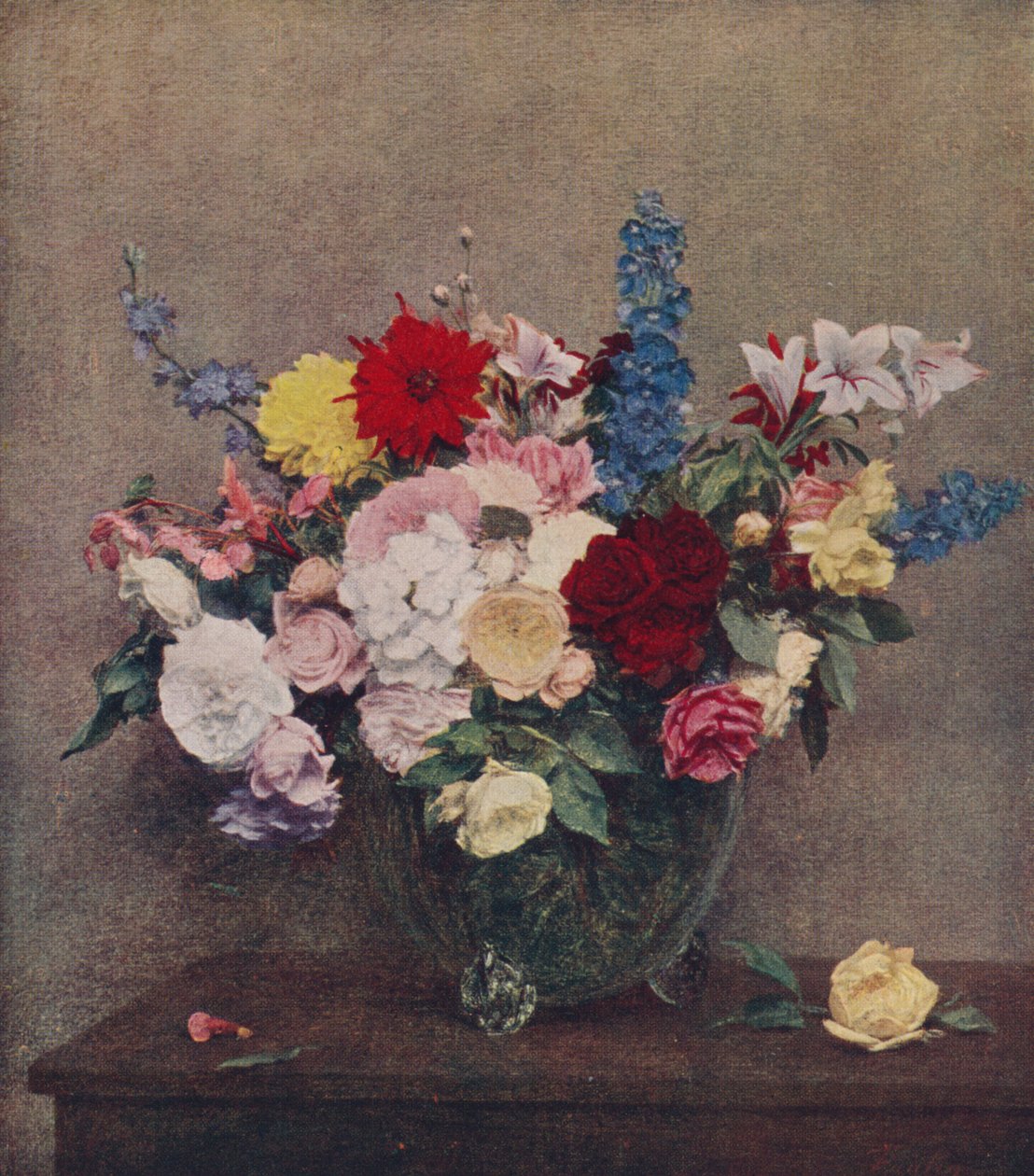 Blommor, 1886, c1915 av Ignace Henri Jean Fantin Latour