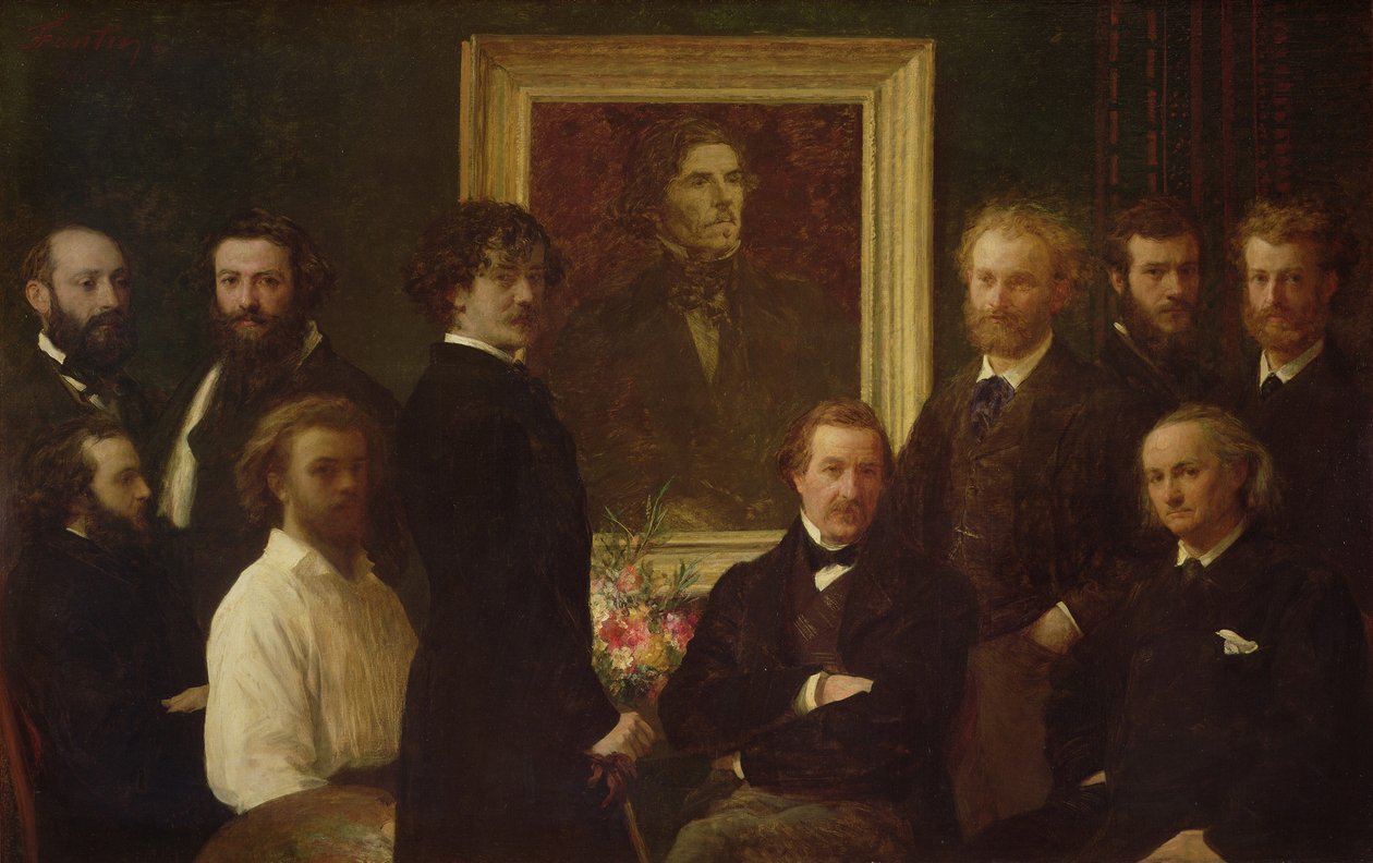 Hyllning till Delacroix av Ignace Henri Jean Fantin Latour