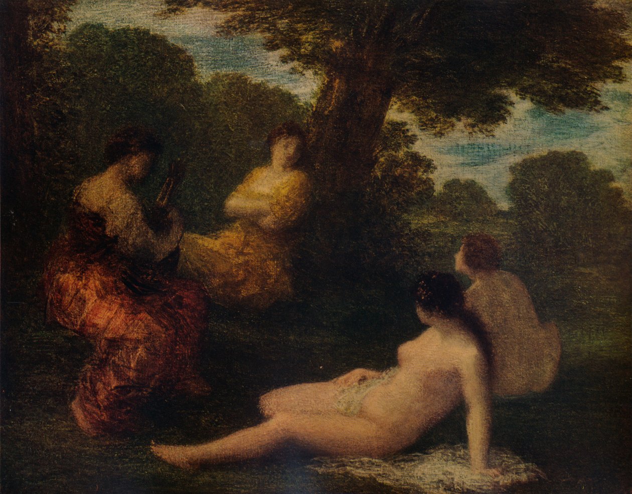 The Talk, c1878, 1938 av Ignace Henri Jean Fantin Latour