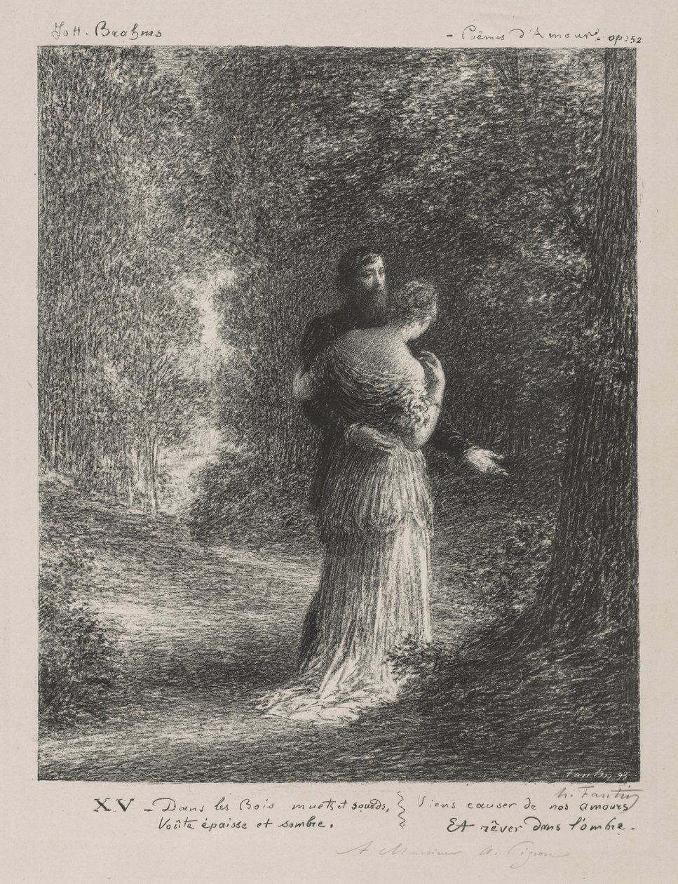 Kärleksdikter av Brahms. av Ignace Henri Jean Fantin Latour
