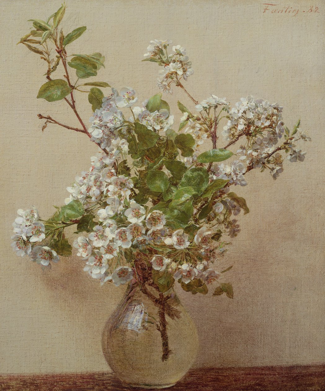 Päronblomma, 1882 av Ignace Henri Jean Fantin Latour