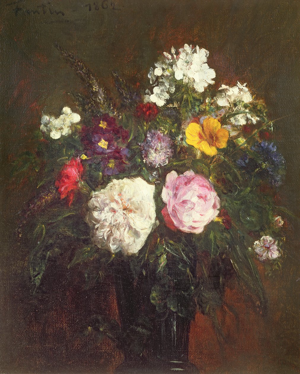 Rosor och flox, 1862 av Ignace Henri Jean Fantin Latour