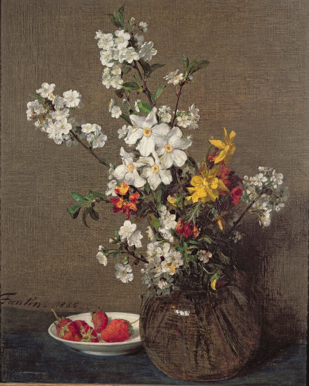 Vårbukett, 1865 av Ignace Henri Jean Fantin Latour