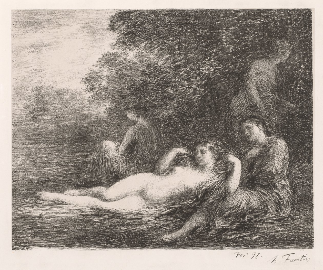 Badarna, 1898. av Ignace Henri Jean Fantin Latour