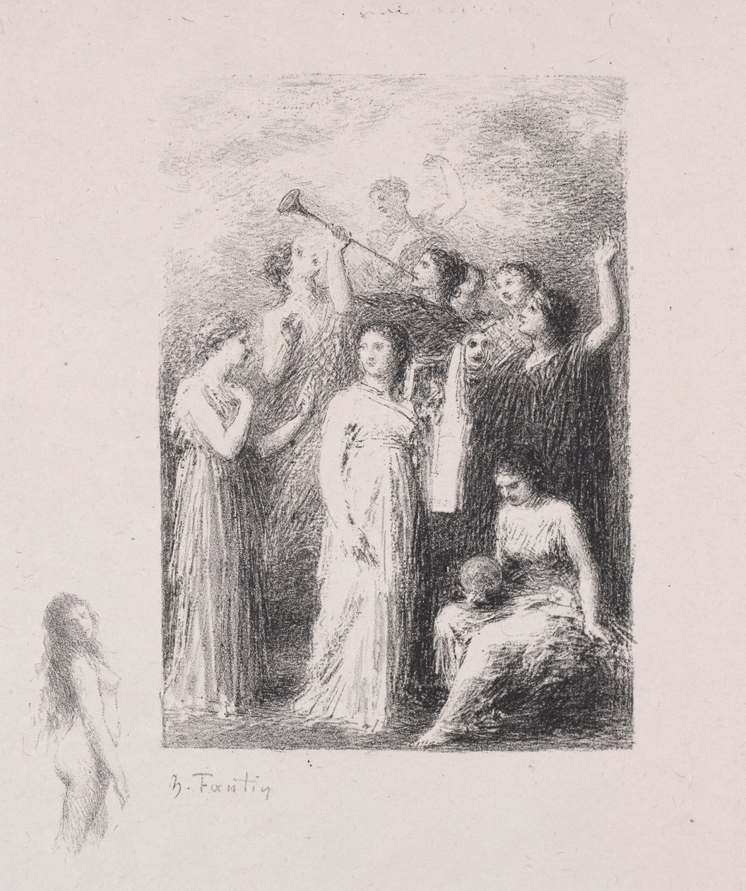 Den blinda. av Ignace Henri Jean Fantin Latour