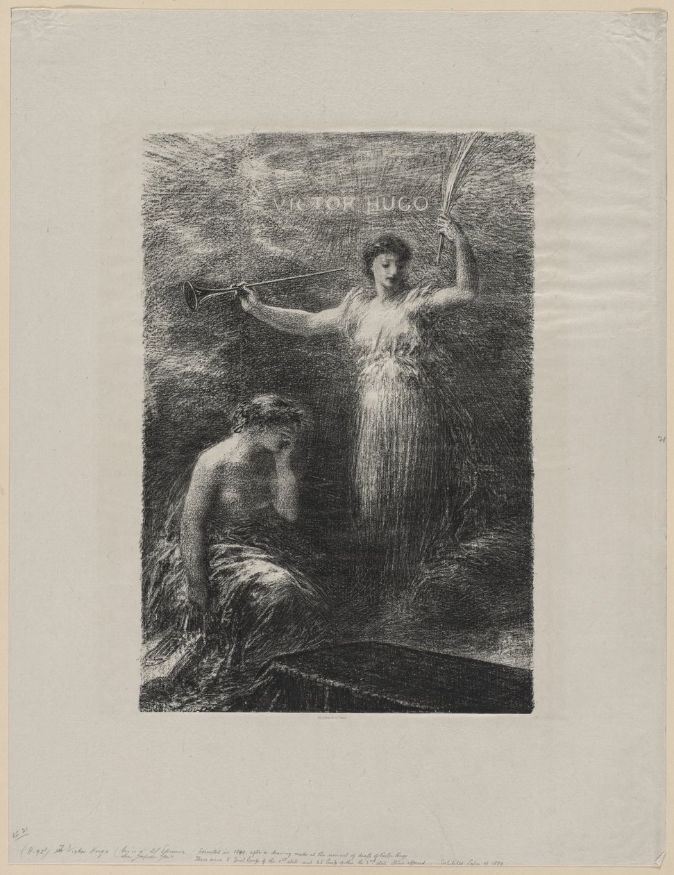 Till Victor Hugo, 1889. av Ignace Henri Jean Fantin Latour