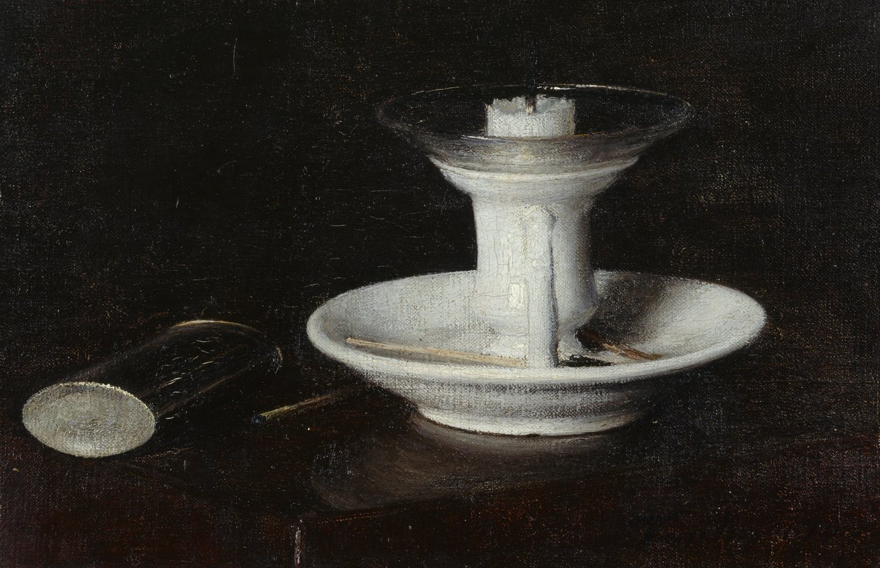 Vit ljusstake, 1870 av Ignace Henri Jean Fantin Latour