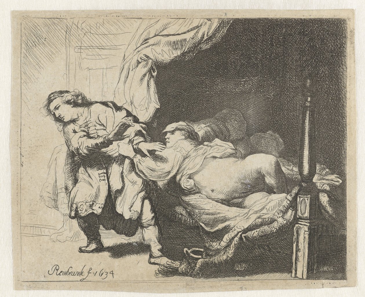 Josef och Potifars hustru av Ignace Joseph de Claussin