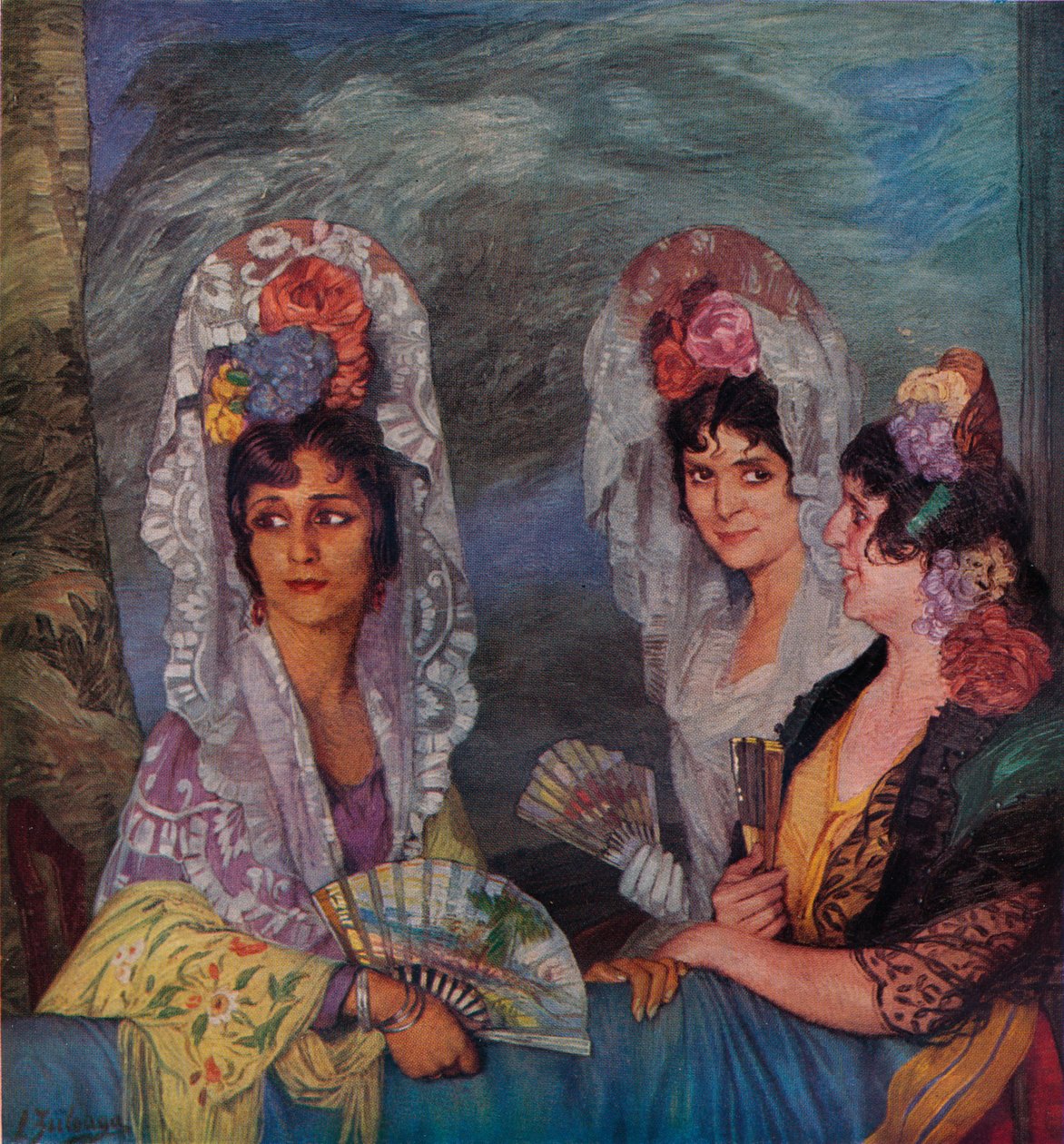 Balkongen, c1931 av Ignacio Zuloaga y Zabaleta