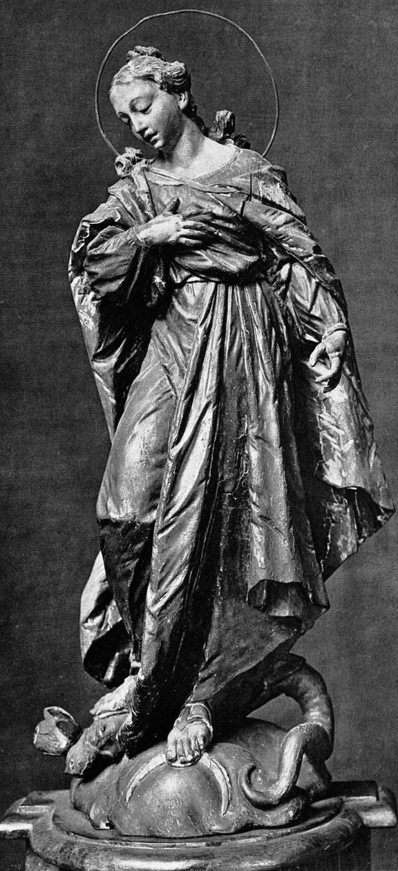 Jungfru Maria (trä) av Ignaz 1725 75 Gunther