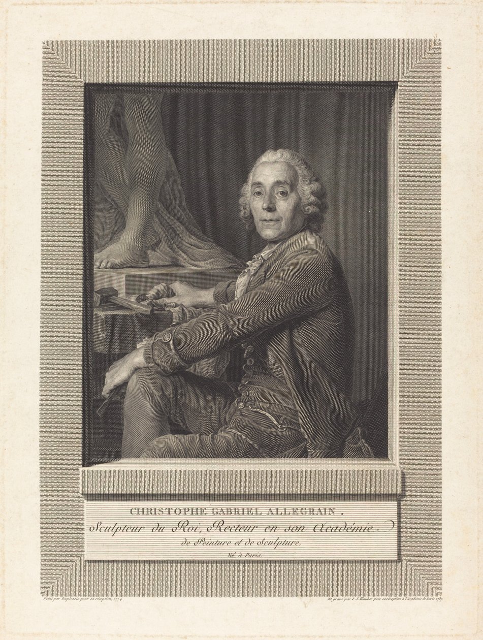 Christophe Gabriel Allegrainスウェーデン語 av Ignaz Sebastian Klauber after Joseph Siffred Duplessis