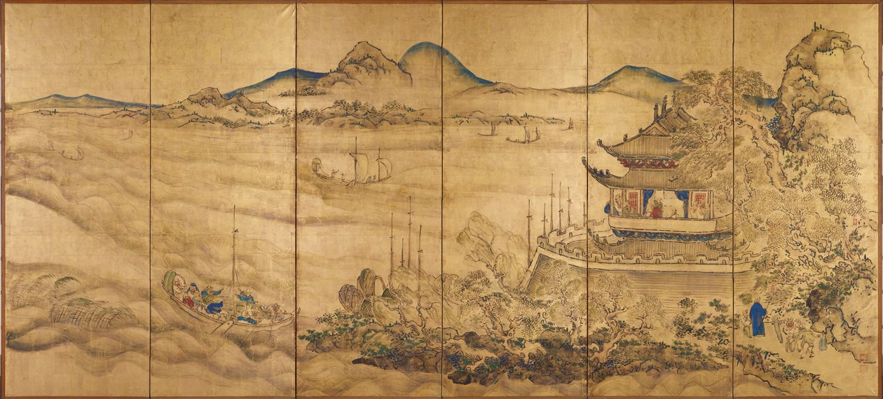Landscape with towe av Ike no Taiga