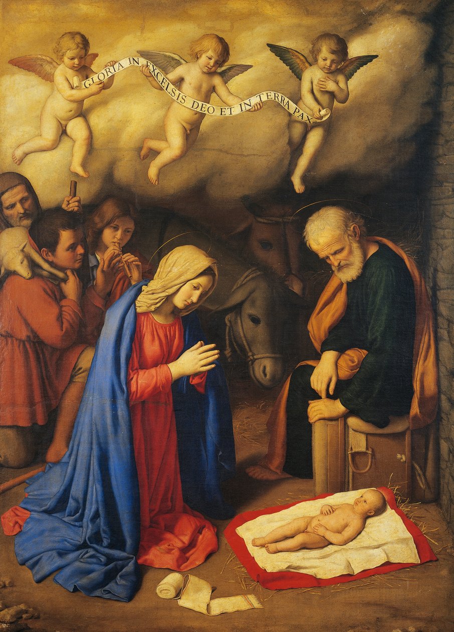 Tillbedjan av herdar av Il (1609 85) Sassoferrato